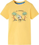 vidaXL Tricou pentru copii, ocru deschis, 128
