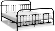 vidaXL Cadru de pat, negru, 180 x 200 cm, metal