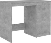 vidaXL Birou, gri beton, 100x50x76 cm, lemn prelucrat