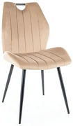 Scaun de bucaterie Arco Velvet, bej/negru