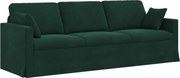 vidaXL Canapea Verde închis 228 x 78 x 80 cm Catifea