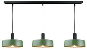 Lustră pe cablu HAKI 3xE27/60W/230V verde/negru