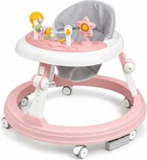 Premergator copii Kidizi Pippa Step roz cu tavita muzicala detasabila, lumini si reglaj pe 3 niveluri de inaltime, model pentru fetite