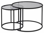 Set de măsuțe de cafea Aurum Black and Grey60 cm, 2 buc.