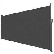 Outsunny Paravan Lateral Retractabil Impermeabil și UV50+, din Aluminiu, Oțel și Poliester, 420x185 cm, Gri Închis | Aosom Romania