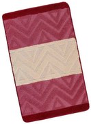 Bellatex Covora de baie Bany Chevron burgundy, 60x 100 cm
