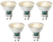 Set de 5 becuri LED GU10 cu 3 trepte de intensitate 7W 600 lm 2700K