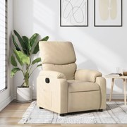 vidaXL Fotoliu rabatabil, crem, material textil
