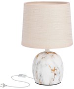 Veioză crem cu abajur textil (înălțime 25 cm) Adelina – Candellux Lighting