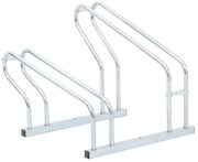 vidaXL Suport pentru 2 biciclete de sine stătător, oțel galvanizat