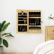 vidaXL Dulap de bijuterii cu oglindă montat pe perete 37,5x10x67 cm