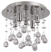 Plafonieră LED de cristal Ideal Lux MOONLIGHT 5xG9/3W/230V d. 26 cm crom lucios