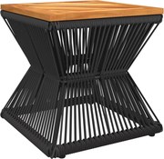 vidaXL Măsuță cafea bază din sârmă negru 38x38x38 cm lemn masiv acacia