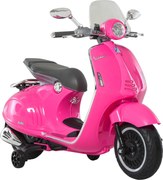 HOMCOM Motocicletă Jucărie, Motocicletă pentru Copii 3+ Ani din PP și Oțel cu 2 Roți Suplimentare, 108x49x75 cm, Roz | Aosom Romania