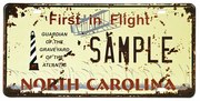 Placuta metalica FLIGHT CAROLINA, 30x15cm