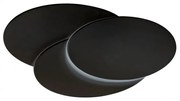 Aplica de perete LED ambientala CLOVER OVAL neagra