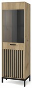 Vitrina Lamino W-1 stejar craft/negru