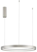 Lustra LED suspendata design modern circular PERRINE D-60cm argintie