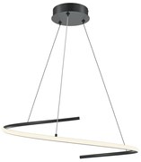 Lustra LED suspendata design circular Curve negru