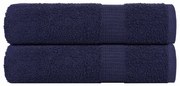 vidaXL Prosoape de baie 2 buc Bleumarin 100x150cm 360 g/m² 100% bumbac