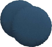 vidaXL Perne de Șezut 2 pcs albastru Ø60 x 21 cm țesătură