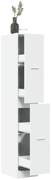 vidaXL Dulap de farmacie, alb, 30x41x174,5 cm, lemn prelucrat