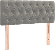 vidaXL Tăblie de pat, gri deschis, 100x7x78/88 cm, catifea