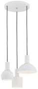 Lustra cu 3 pendule design minimalist SINES alb