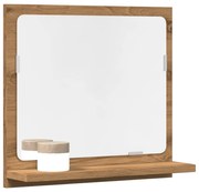 vidaXL Dulap baie cu oglindă stejar artizanal 40x11x37 cm, lemn