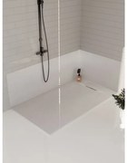 Cadita Baie Din Compozit , 100x80 cm, cu Sifon, Alb US