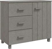 vidaXL Servantă „HAMAR”, gri deschis, 90x40x80 cm, lemn masiv de pin