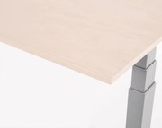 Birou reglabil electric Viva Upgrade 2.0, dual motor, 150 kg - 1360x680x18 - mesteacan - Alb