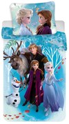 Lenjerie de pat pentru copii din bumbac pentru pat de o persoană 140x200 cm Frozen – Jerry Fabrics