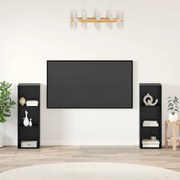 vidaXL Set comodă TV 2 pcs Stejar negru 107 x 35 x 37 cm Lemn compozit