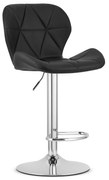 Scaun de bar din piele ecologica WEST, negru