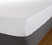 Cearceaf de pat cu elastic, 400TC - Alb