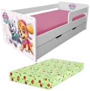 Pat Pentru Copii Paw Patrol Pink P1L 2-12 Ani Cu Sertar si Saltea SmartNest Pc-p-lux-paw-pink-p1l-srt-80