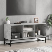 vidaXL Comodă TV cu uși din sticlă, gri beton, 102x37x50 cm