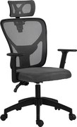 Vinsetto Scaun de Birou cu Inaltime Reglabila, 66x61x106-116cm, Gri Închis | Aosom Romania