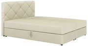 Pat matrimonial Boxspring 160x200 cm Karum (Bej) (cu somieră și saltea). 1007779