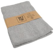 Patura din bumbac reciclat TAKE A PLAID 125x150 cm, gri
