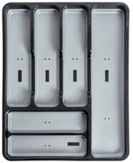 Organizator ustensile de bucătărie Addis Basic, negru-gri