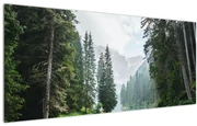 Tablou lacului în pădure (120x50 cm)