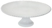 Platou cu picior din gresie ceramică Costa Nova Pearl, ⌀ 33 cm, alb