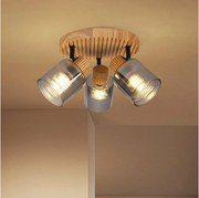 Brilagi - Lampă spot HYGGE 3xE14/15W/230V, lemn/fumuriu