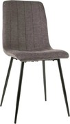 Scaun ALAN, gri inchis/negru, stofa clasica/metal, 45x39x91 cm