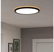 Plafonieră LED dimabilă de exterior Eglo 901454 ROVITO-R 18,5W/230V d. 38,9 cm IP44 negru + telecomandă
