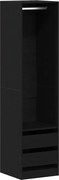 vidaXL Dulap cu sertar Stejar negru 50 x 50 x 200 cm Lemn compozit