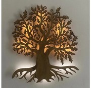 Li-Go 23673/DUB2 - Decorațiune LED de perete, LED/10W/5V, 20000 mAh, 45x55 cm, stejar + telecomandă