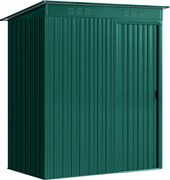 Outsunny Căsuță de Grădină 1.37m² din Metal, Montare Ușoară, Spațiu de Depozitare Unelte Grădină cu Ventilație, Ușă Culisantă, Acoperiș Înclinat și Mănuși, 159x106x181 cm, Verde | Aosom Romania